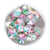 クリスタルファントムリボリ形状高品質のガラス縫製ラインストーン